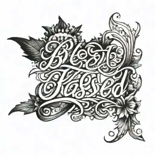 Blessed Caligraphic Word