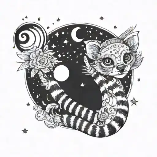 Lemur Moon And Stars