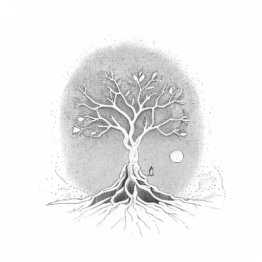 Tree Growing Out Of Concrete