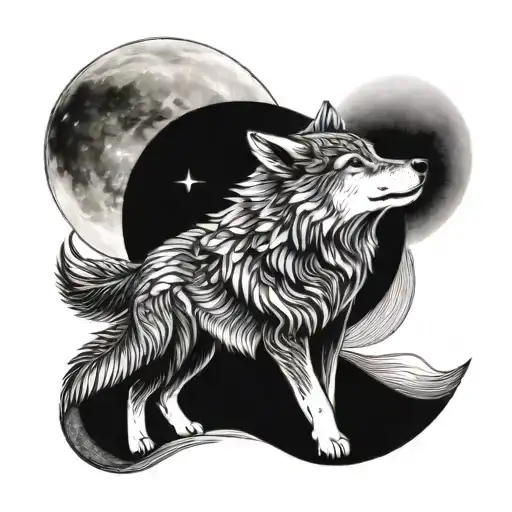 A Wolf On The Moon