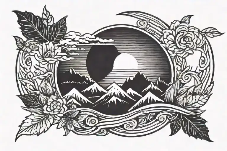 Sunrise As Hope Minimal Line Art