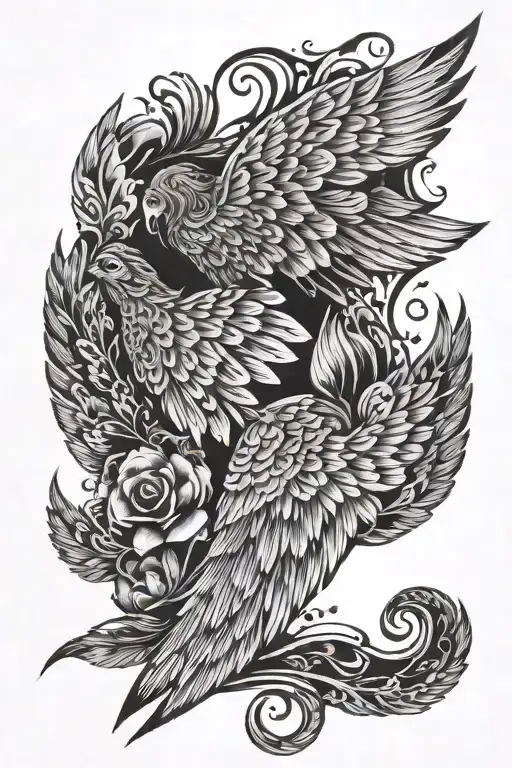 Broken Wings Hold A Women