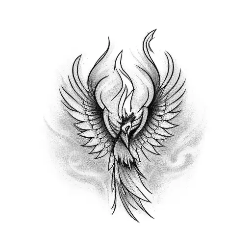 Create A Graphic Blackwork Tattoo Inspired By The Beauty Of A Phoenix