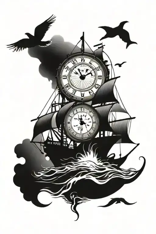 Noah Ark Boat Clock Face Merge And Date 18Th July Birth Date