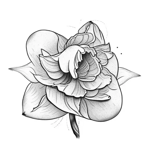 Narcissus Flower Protected By A Warrior