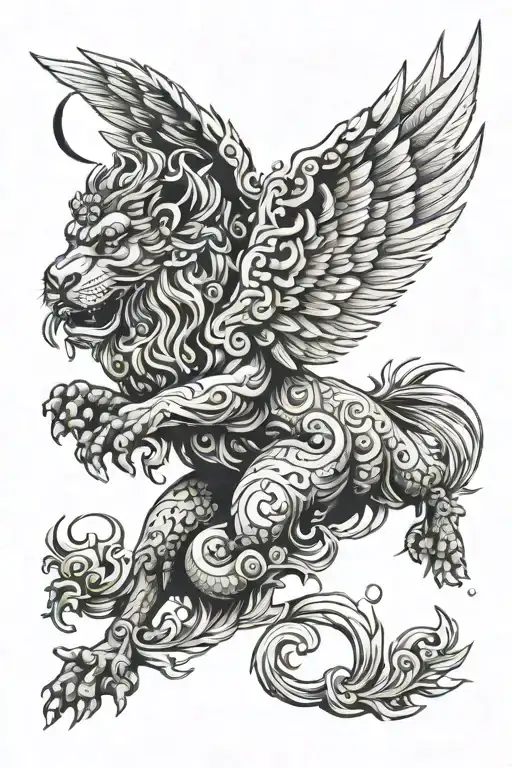 Komainu Ishtar Wings Lion Moon