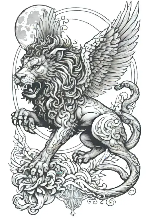 Komainu Ishtar Wings Lion Moon