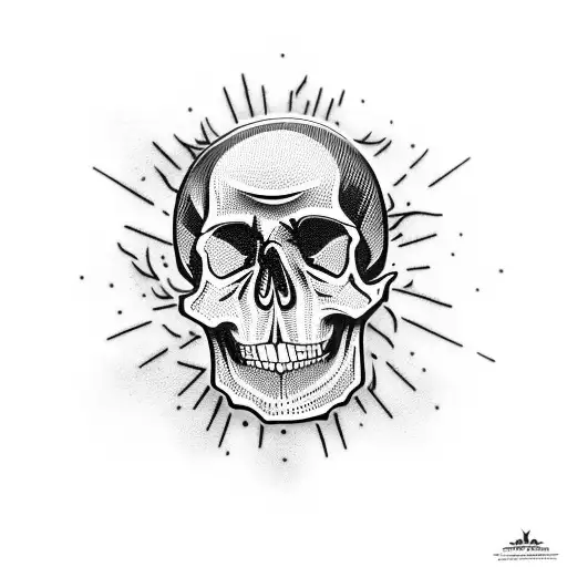 Skull Engulfed In Flames With Airsoft Pellets Flying Around