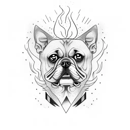 Dog With Lightning Coming Out For Him