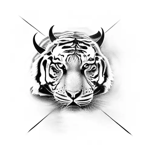 The Devil Fighting Against A Tiger