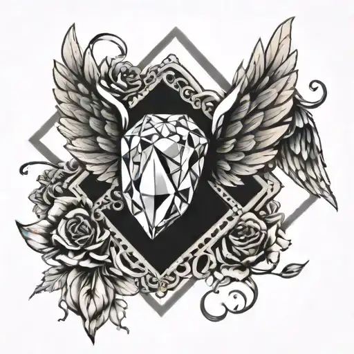 Diamond With Wings To Cover Up An Old