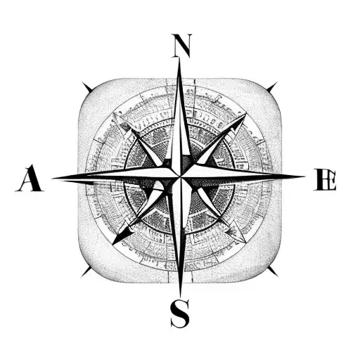 A Compass Surrounded By Various Travel Destinations And Landmarks