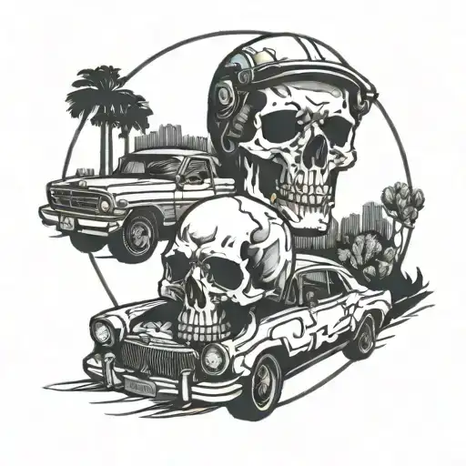 Skull And Cars