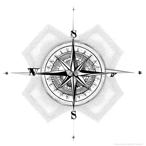A Compass Surrounded By A Constellation Of Stars