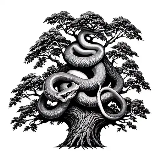 Snakes On A Tree Growing