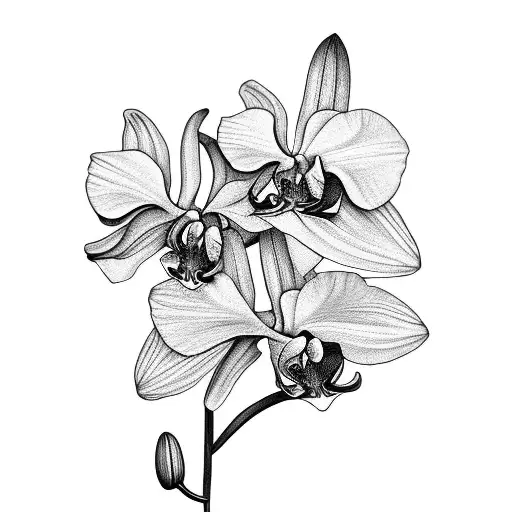 Orchid Cutted With Knife