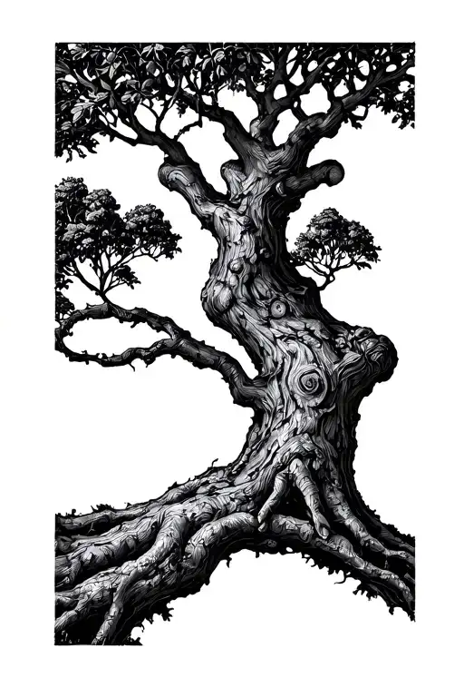 Tree Of Knowledge Modeled After A Moreton Bay Fig Tree