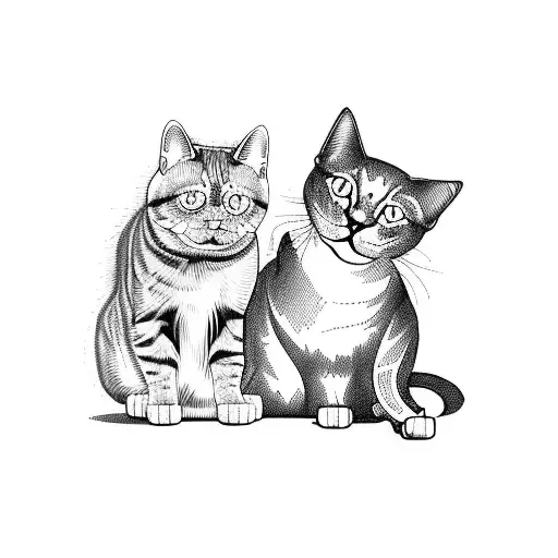 A Cat And A Dog Playing Musical Instruments Together