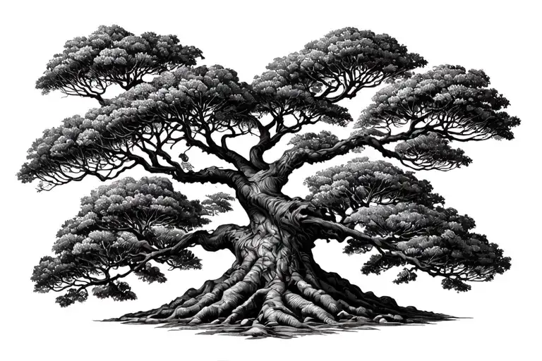 Tree Of Knowledge Modeled After A Moreton Bay Fig Tree