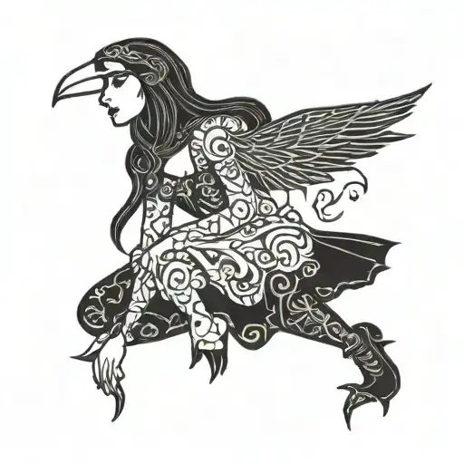 Goth Girl Tarrot Card