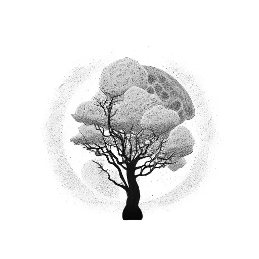 Circular Elm Tree Rebirthed From Nuclear Apocolypse