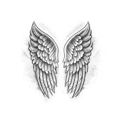 Angel Wings With Sg Letter