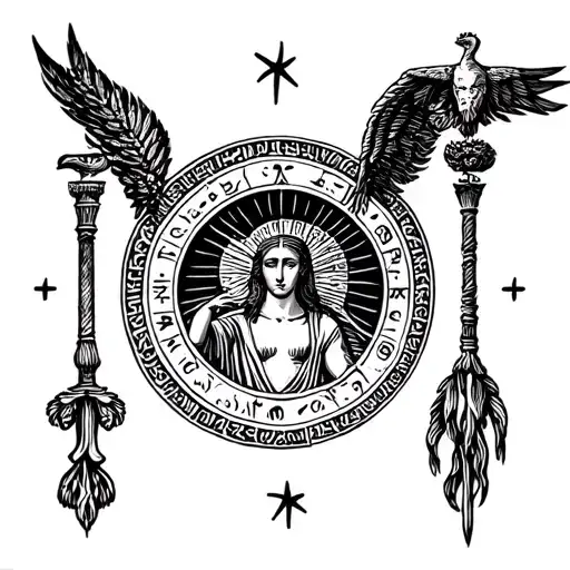 Virgin Horoscope Symbol Plus A Stronger Images Old Style Greece