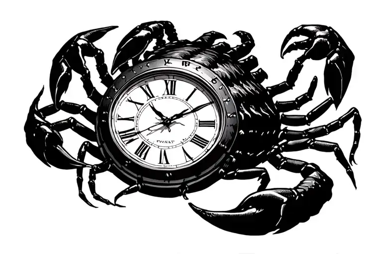 Scorpion Under Pyramid Clock