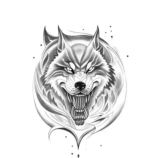 Create A Tattoo Design Inspired By The Legend Of Tyr Sacrificing His Hand To The Fenrir Wolf