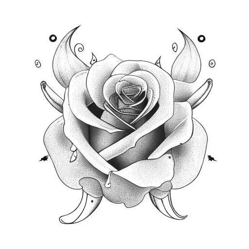 Rose With Lily And Three Little Birds