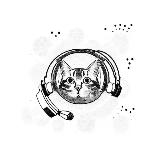 A Pixelated Cat Wearing Headphones And Djing On A Turntable