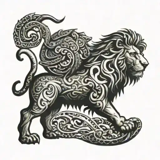 Lion And Scales