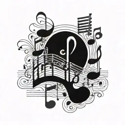 Heaven And Music Notes Floating