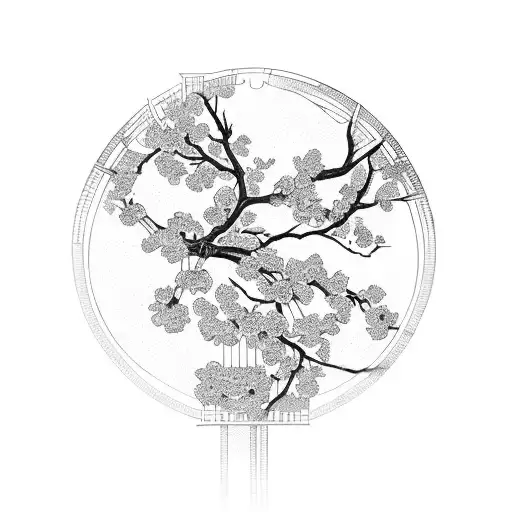 Dna With Cherry Blossom