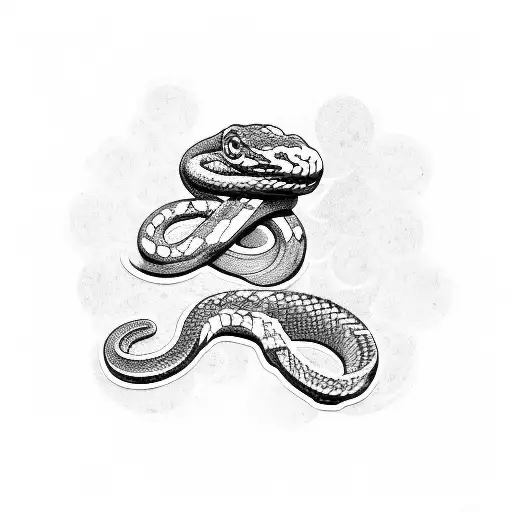 Broken Roman Pillar With Snake Wrapped Around It