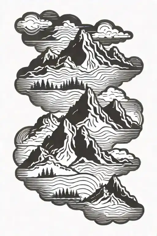 Mountain Range Silhouette