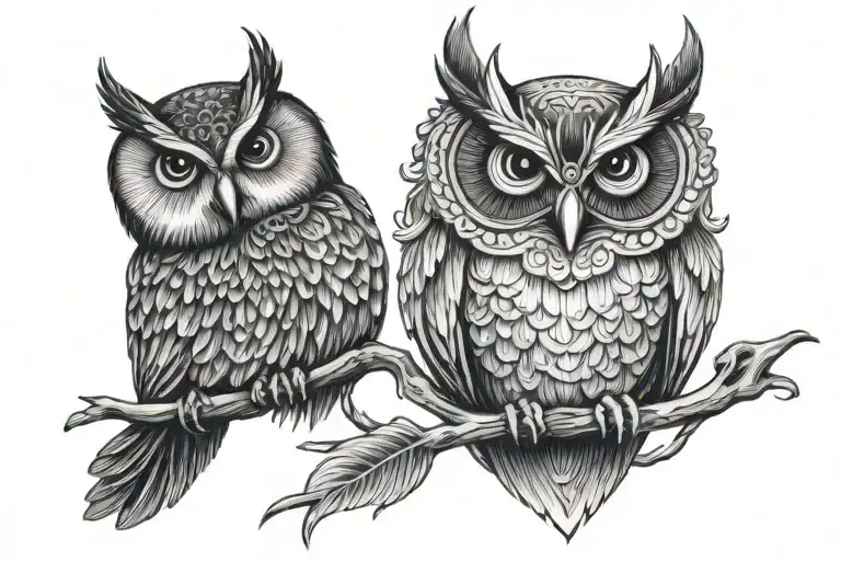 Owl And Raven