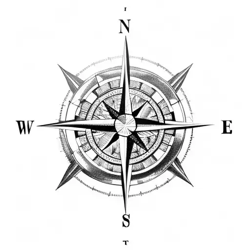 A Compass Intertwined With A Map Of The Dominican Republic