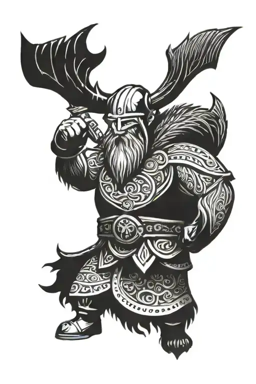 Viking With Bear Skin