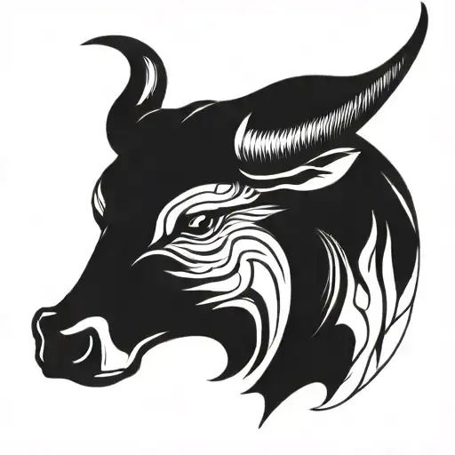 Right Side Of Bull Head