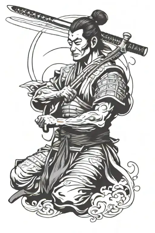 Meditating Samurai Sword