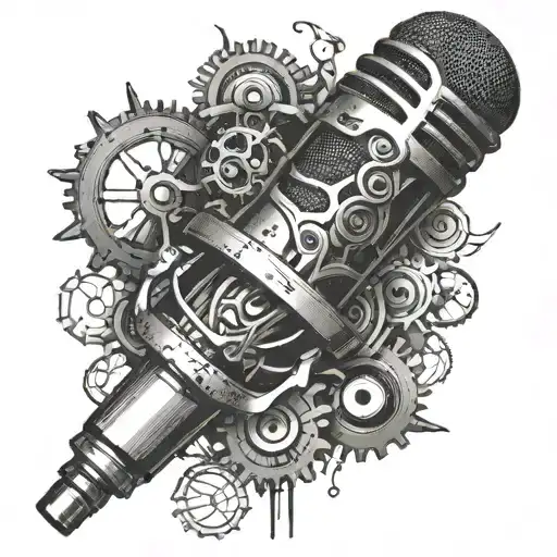 New Microphone Bild With Gears Made