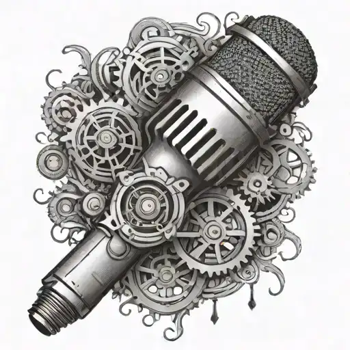 New Microphone Bild With Gears Made