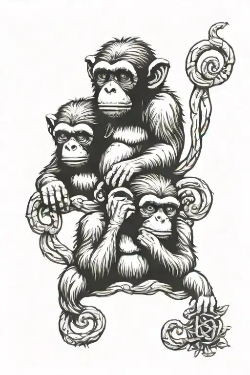 3 Wise Monkeys Hear No Evil See No Evil Speak No Evil