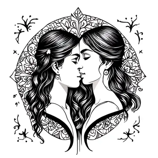 Siblings Small Symbol Tattoo Design