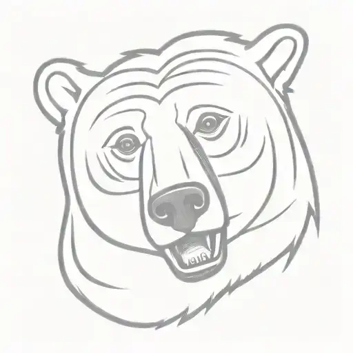 Bear Head Mouth Open