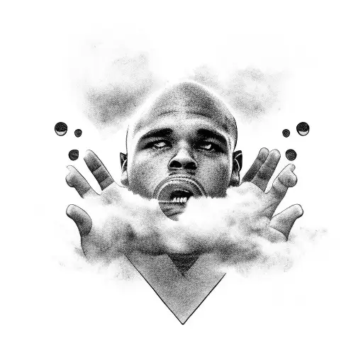 Football Player Reaching For A Cloud