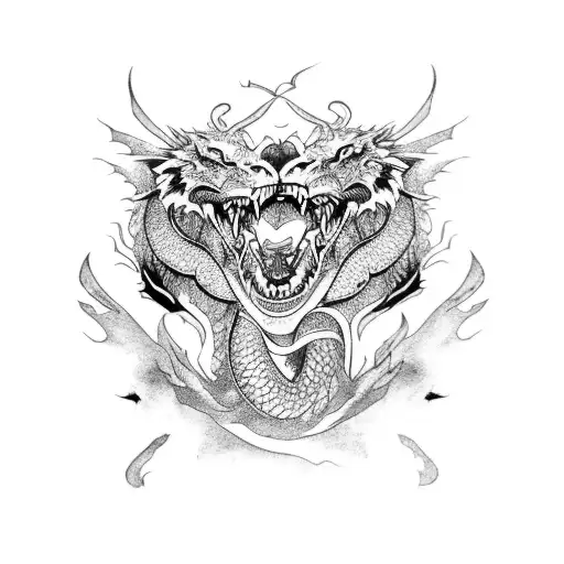 A Dragon And Tiger Engaged In A Fierce Battle