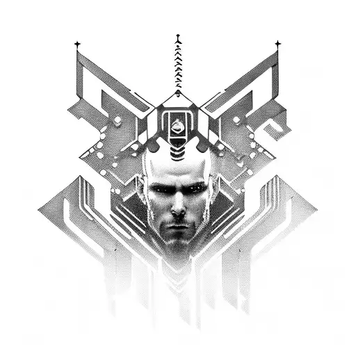 Cyberpunk 2077 Cyberware Symetrical And Geometrical Patern