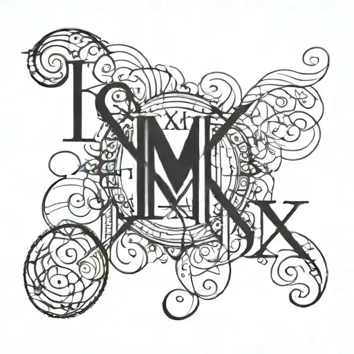 Roman Numerals With Script Underneath